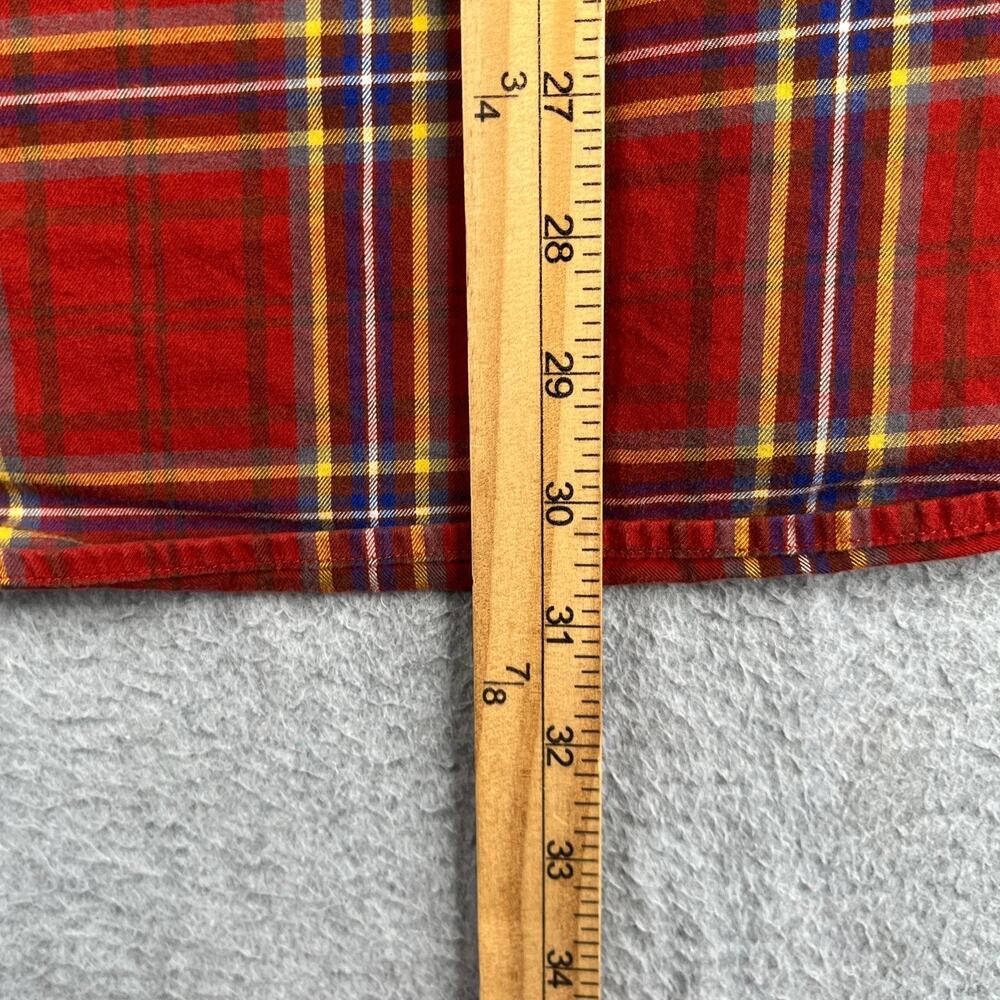 Orvis Red PLaid Casual Shirt XL Pocket Classic Button Up Long Sleeve Mens - Picture 8 of 10